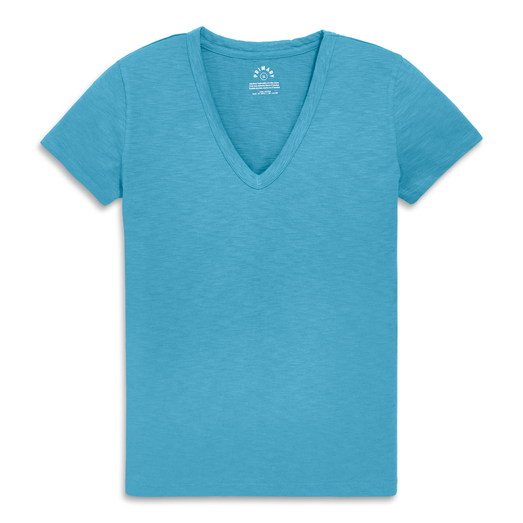 Shop Primary Adult Classic Slub V-neck Tee In Storm