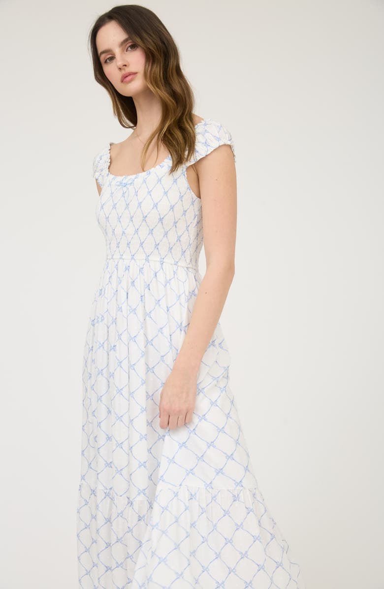 Blu Pepper Bow Print Sundress, Alternate, color, Blue