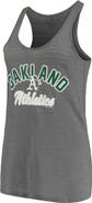 SOFT AS A GRAPE Women's Soft as a Grape Charcoal Oakland Athletics Multi-Count Tank Top