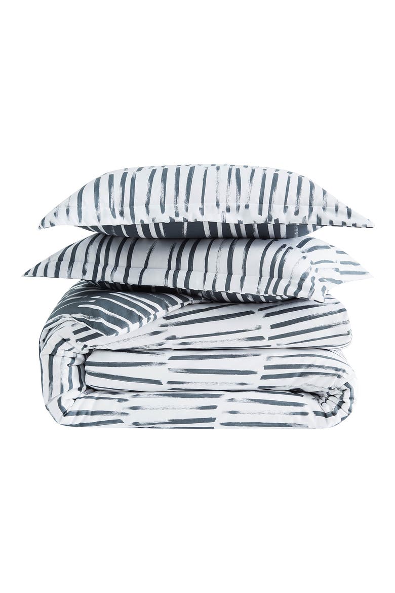 Duvet Cover & Pillow Sham Set, Main, color, CHARCOAL