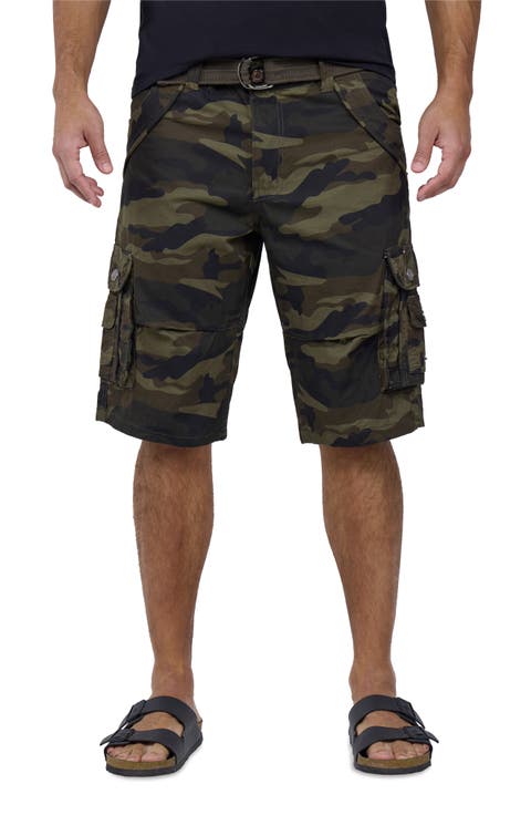 Belted Bermuda Cargo Shorts