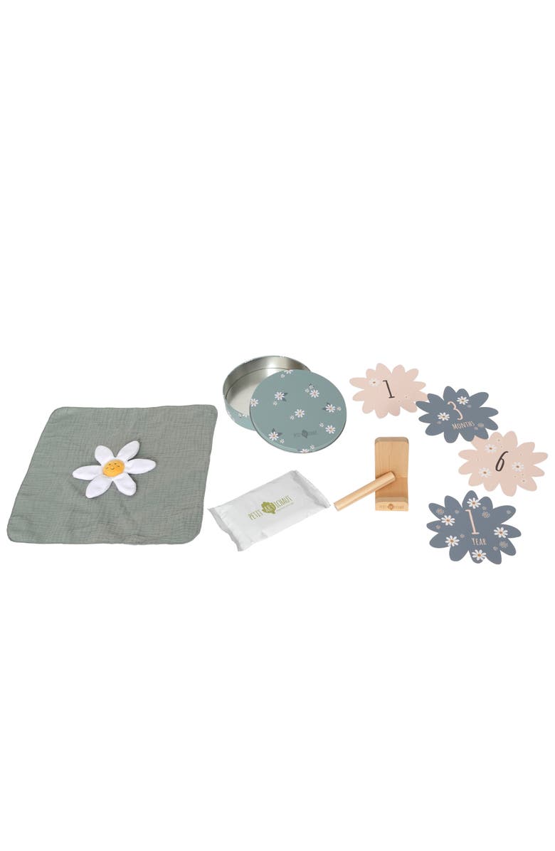 Petit Artichaut Birth Gift Set - Baby Handprint Kit, Comforter & Milestone Cards | Baby Shower Gift, Alternate, color, Blue