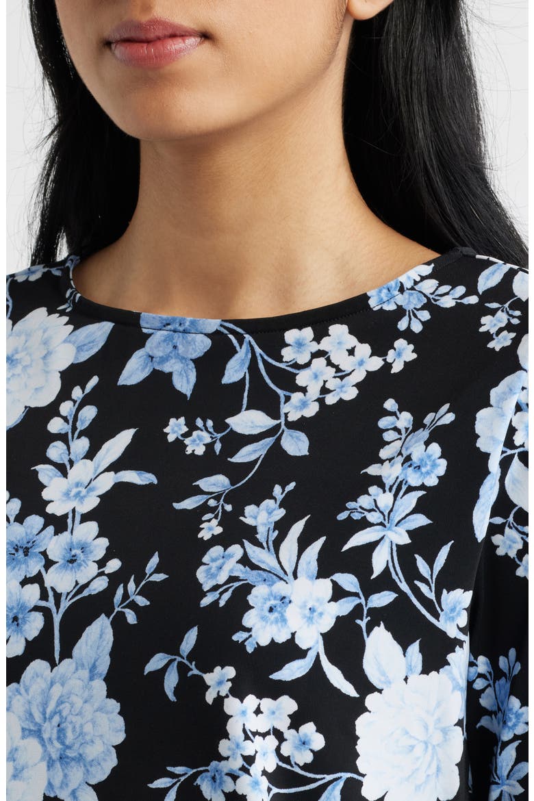Floral Print Knit Top, Alternate, color, ANNE BLACK MULTI
