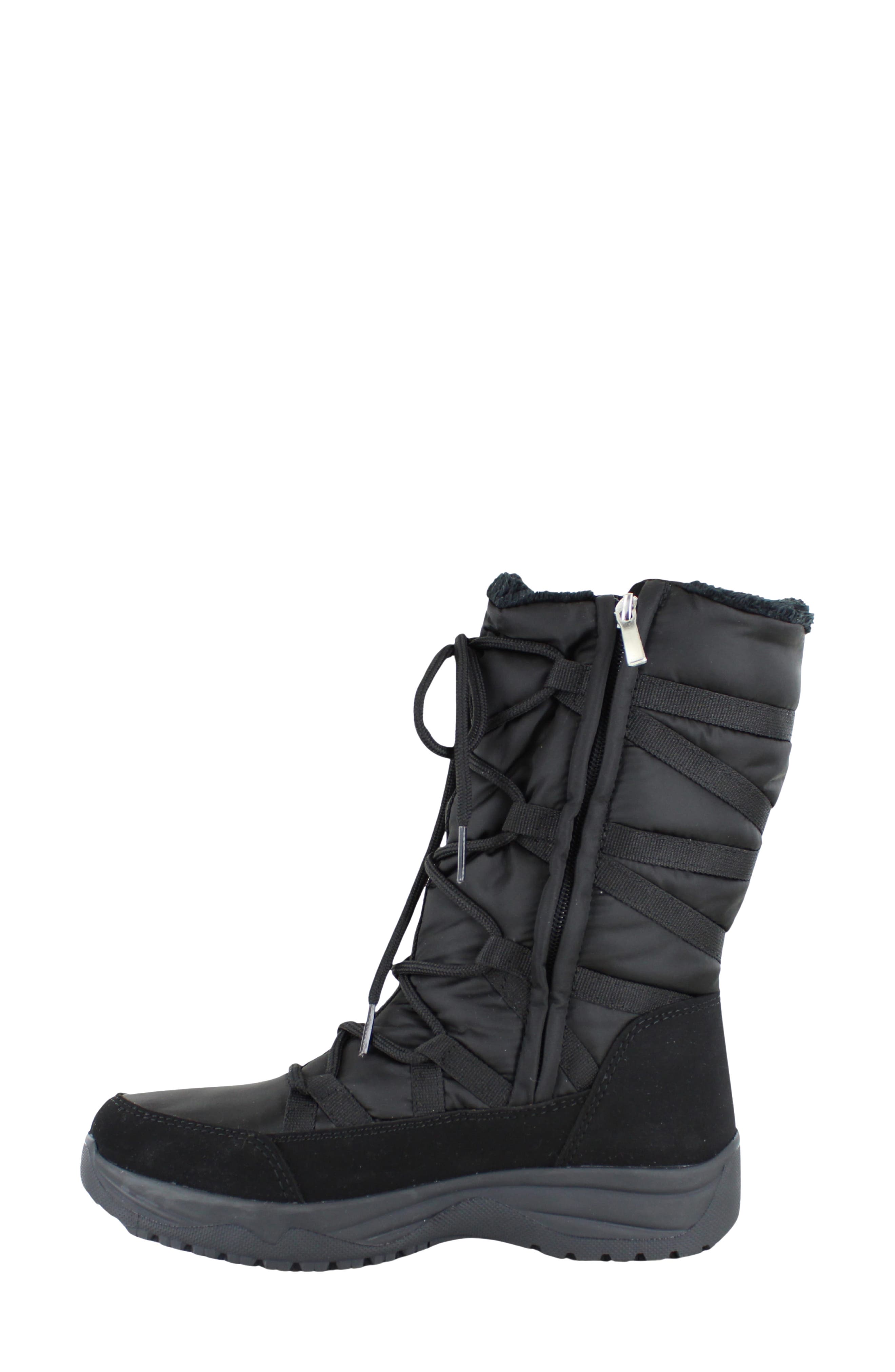 Naot Eldora Fleece Lined Water Resistant Boot, Alternate, color, Black