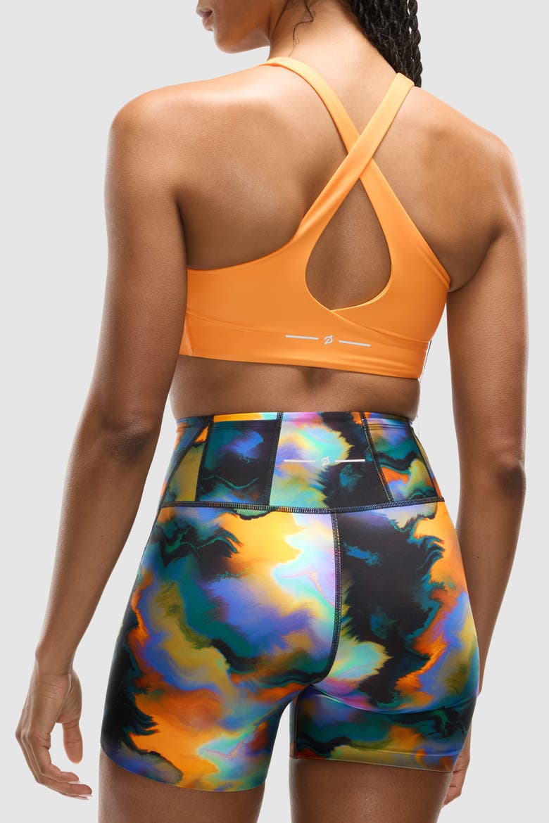 PaceForm Laser Perforation Bra, Alternate, color, Orange Pop