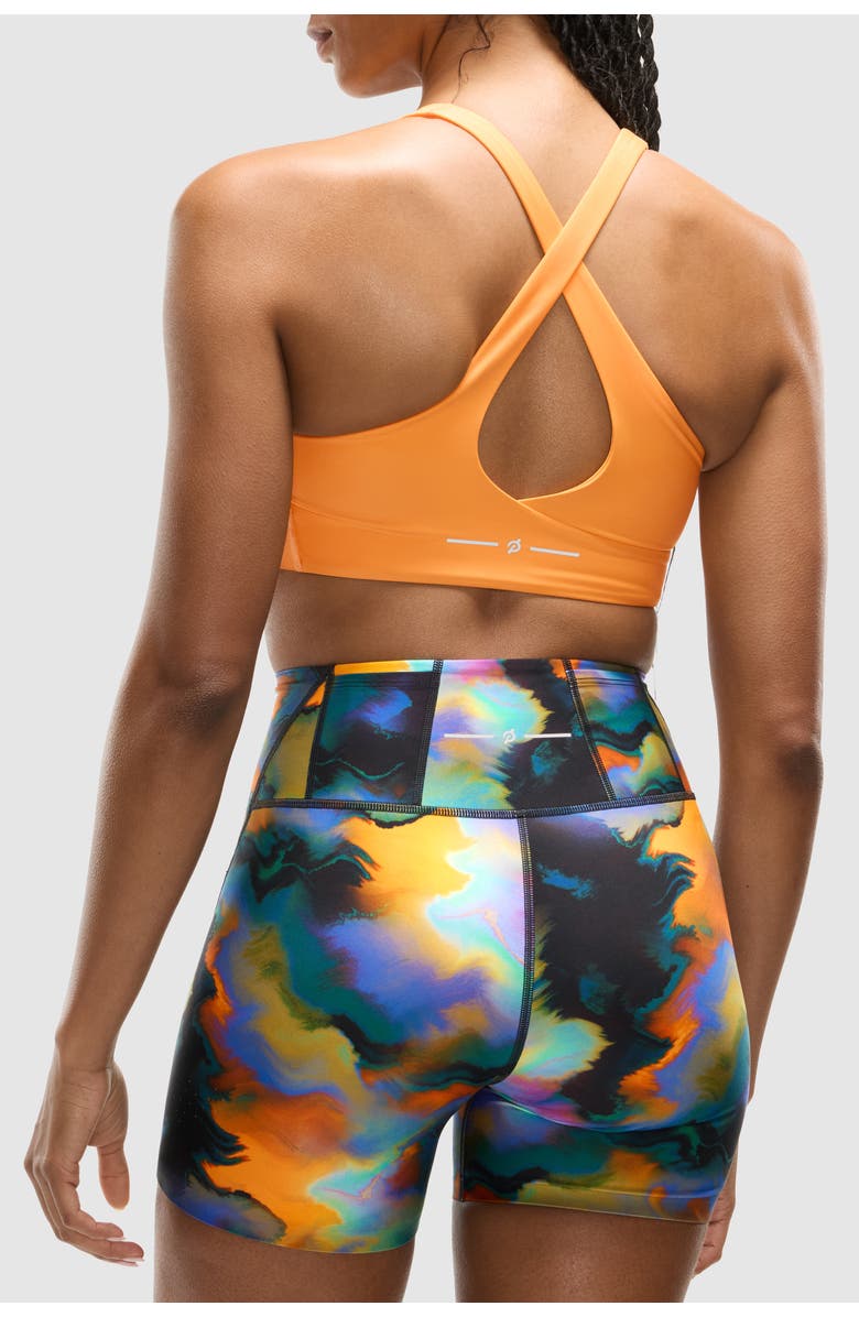 Peloton PaceForm Laser Perforation Bra, Alternate, color, Orange Pop