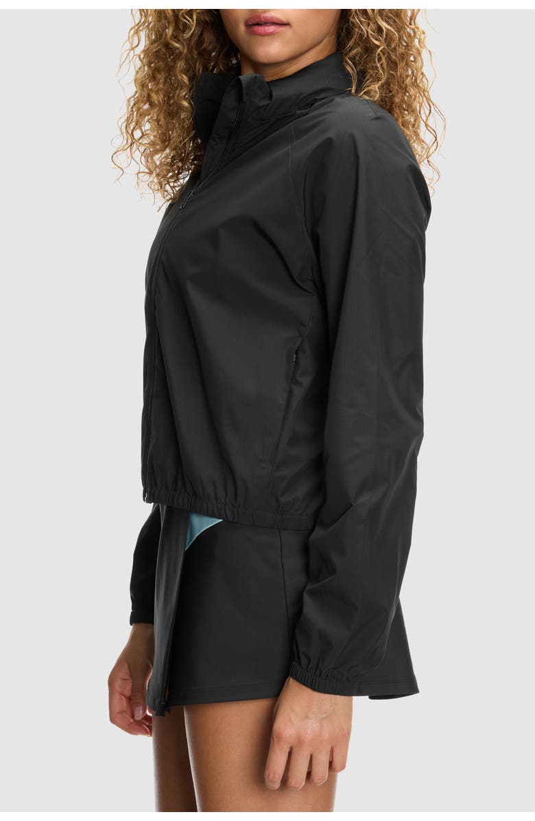 Peloton Woven Seamed Run Shell, Main, color, Jet Black