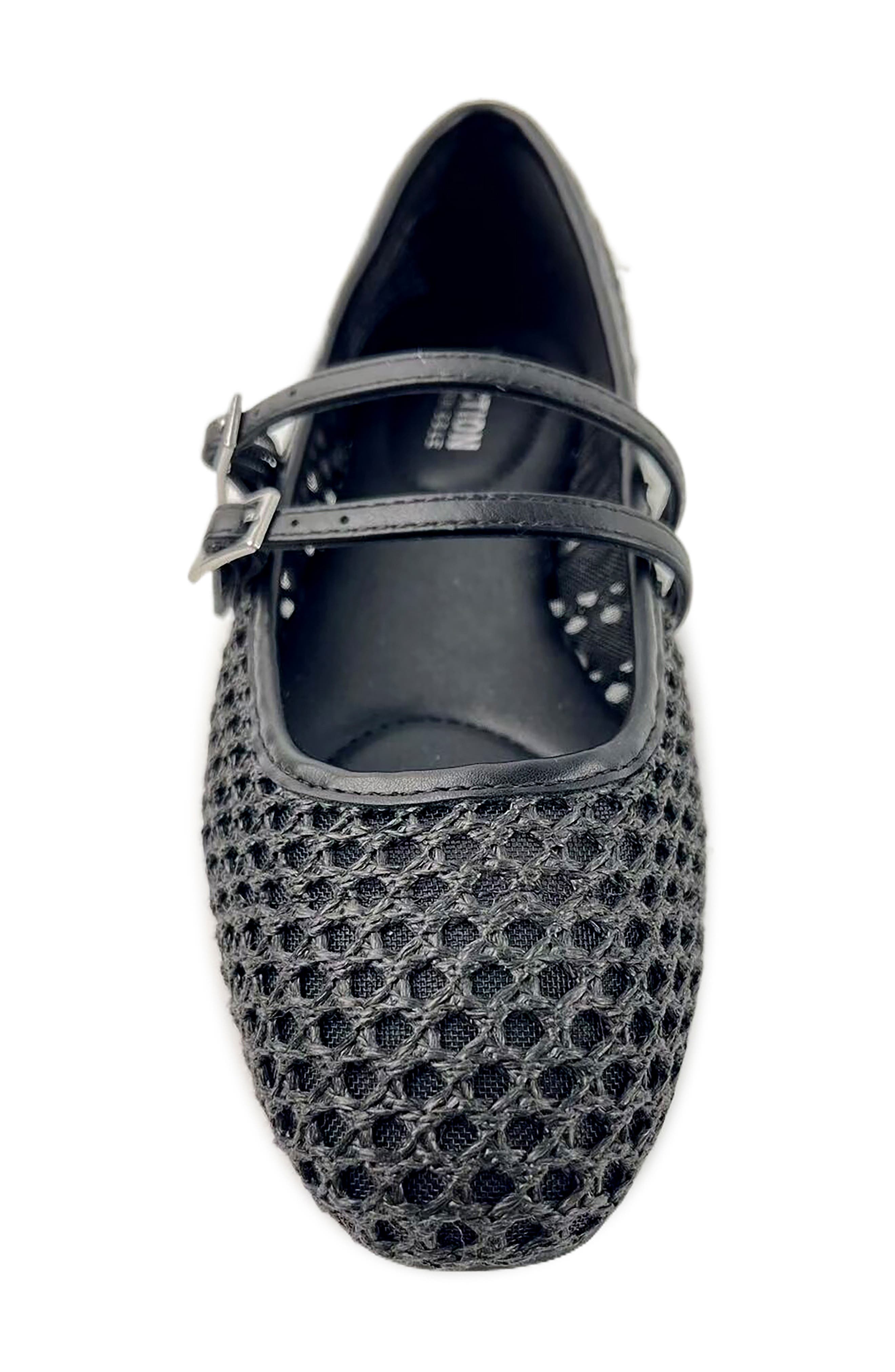 Reaction Kenneth Cole Malibu Crochet Flat, Alternate, color, Black Raffia