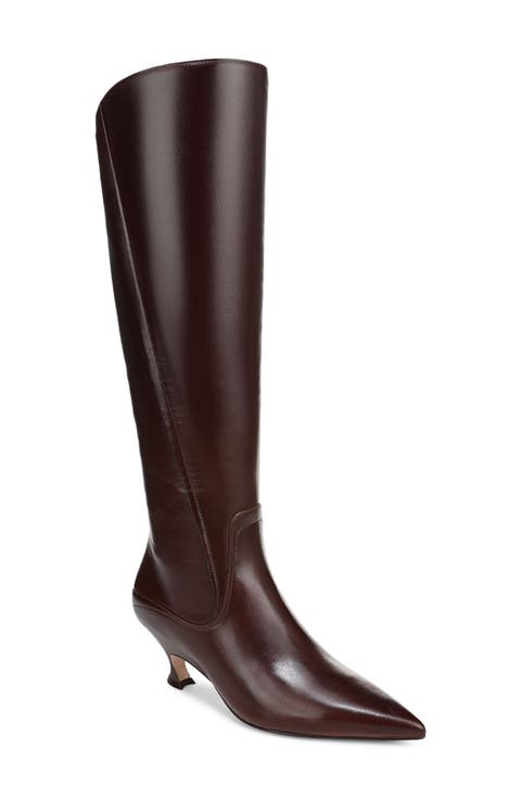 Pepper Kitten Heel Knee High Boot (Women)