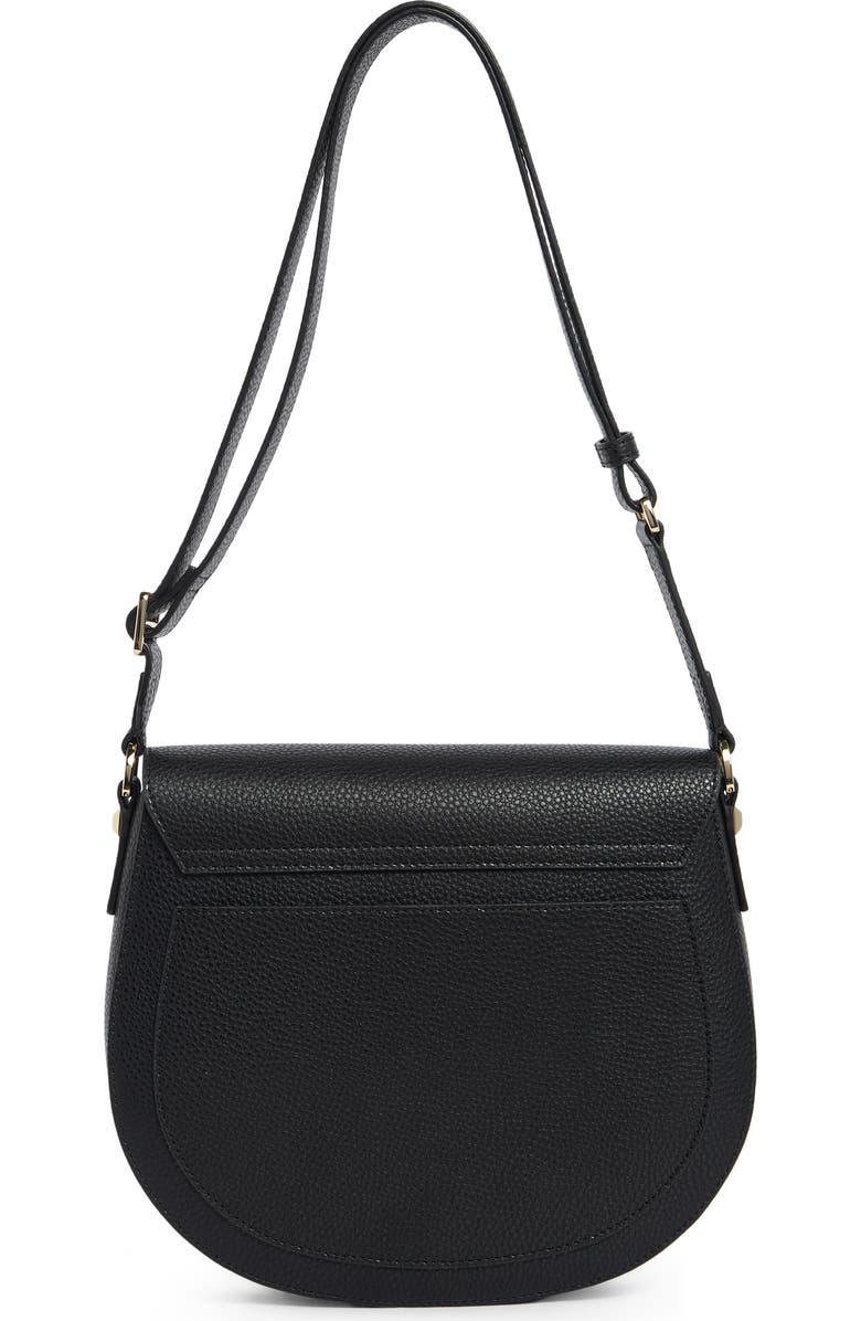 Furla Glenn Small Leather Crossbody Bag, Alternate, color, Nero