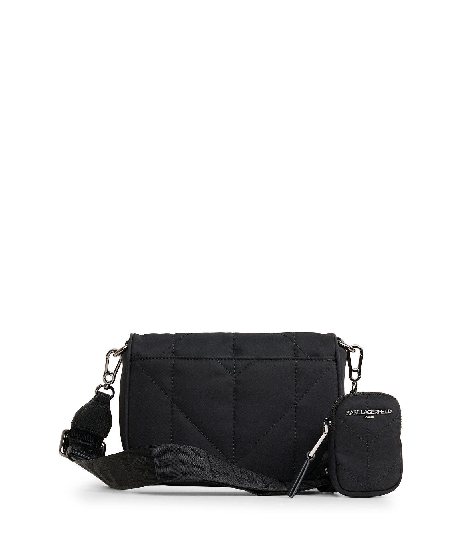 KARL LAGERFELD PARIS Voyage Messenger, Alternate, color, Black/Dark Gunmetal