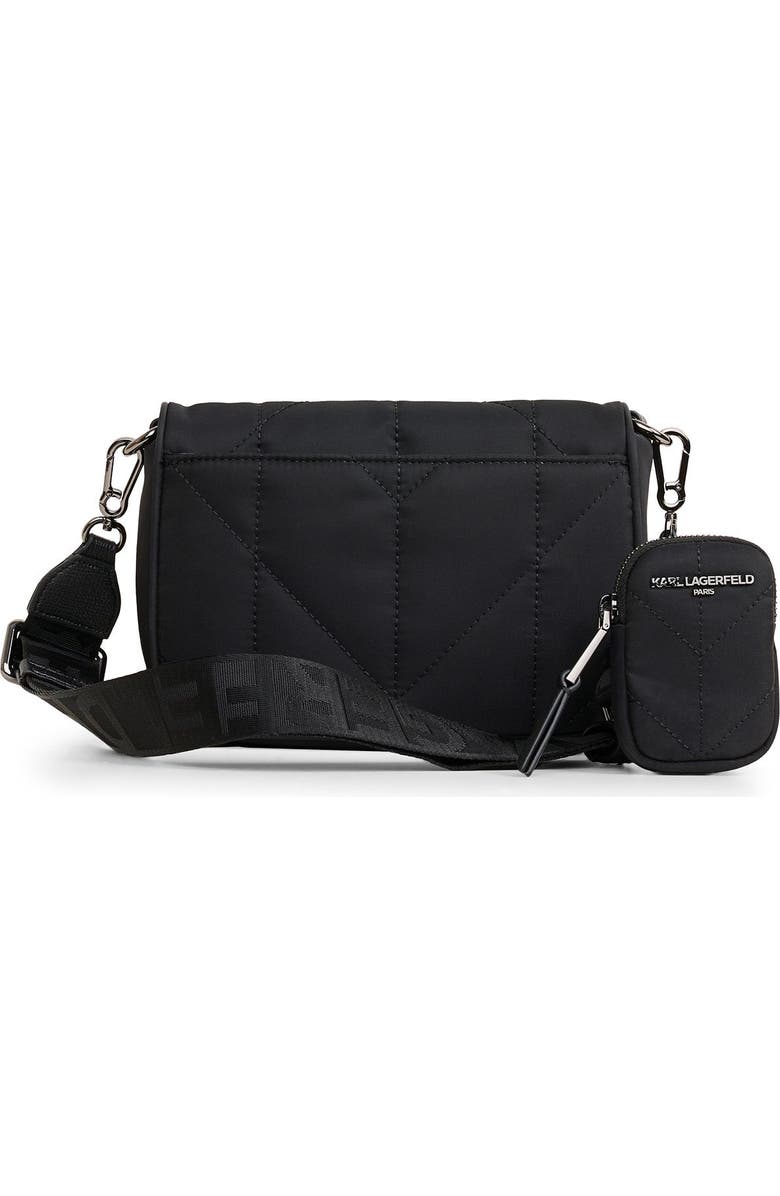 KARL LAGERFELD PARIS Voyage Messenger, Alternate, color, Black/Dark Gunmetal