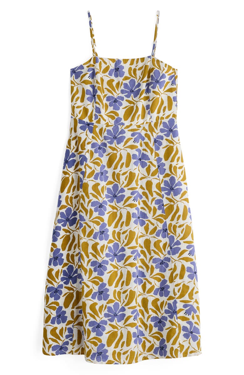 Seasalt Cornwall Madern Floral Organic Cotton Sundress, Alternate, color, Leafy Floral Chalk Pear