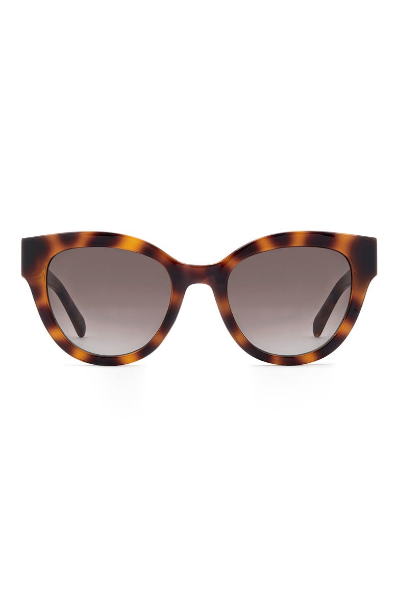 52mm Cat Eye Sunglasses, Main, color, HAVANA HONEY/ BROWN SF