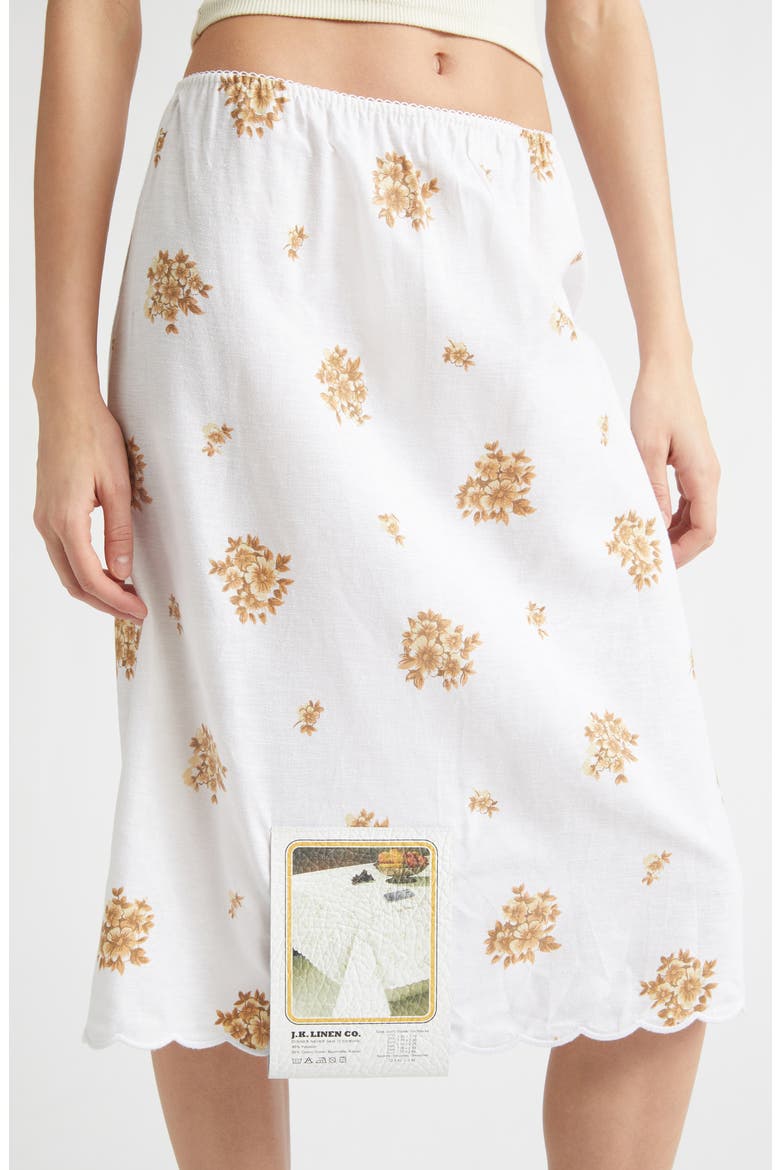 Sisley Armchair Print Cotton Slip Skirt, Alternate, color, FLOWER