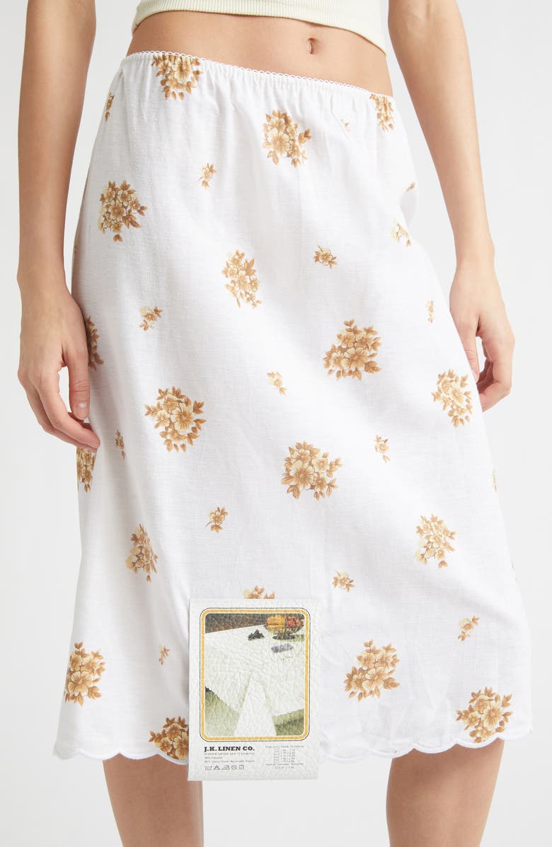 JULIE KEGELS Sisley Armchair Print Cotton Slip Skirt, Alternate, color, Flower