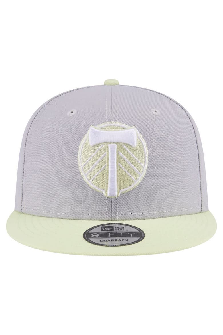 Men's New Era Gray Portland Timbers Color Pack Two-Tone 9FIFTY Snapback Hat, Alternate, color, Gray