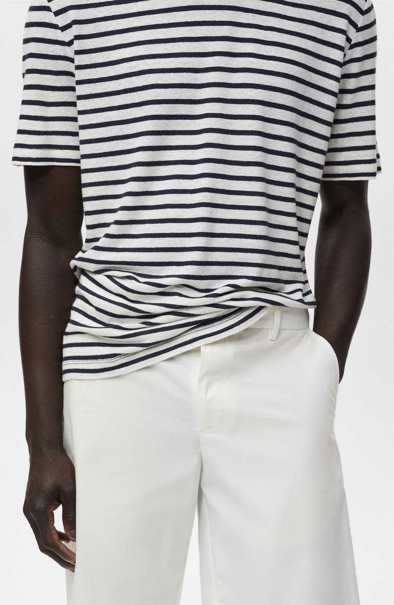 MANGO Cotton Bermuda Shorts, Alternate, color, White