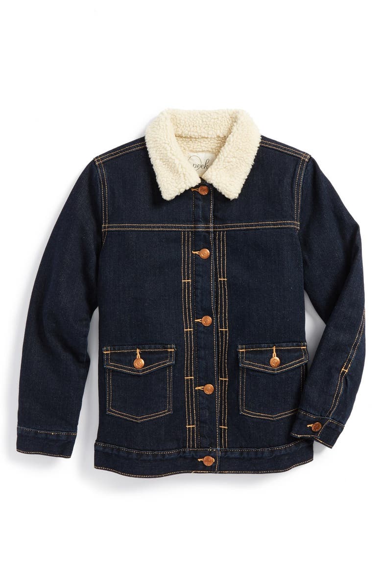 Peek Aren't You Curious Peek 'Lodge' Denim Jacket, Main, color, 