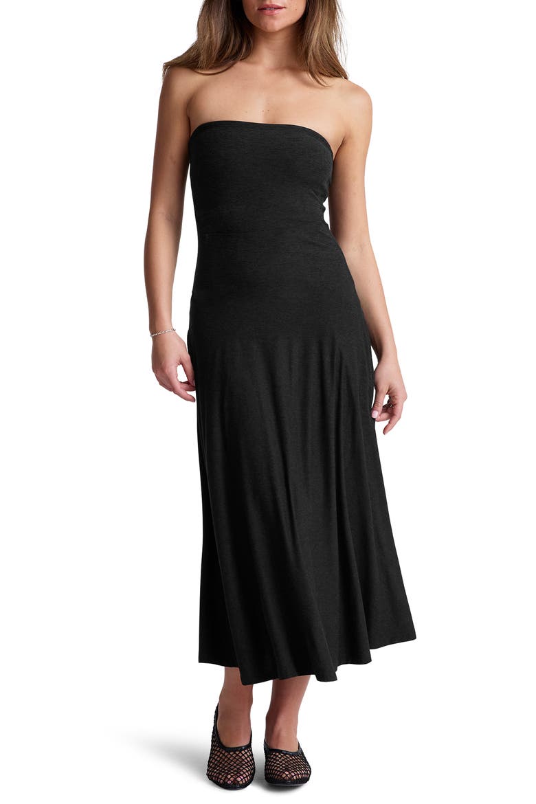 Strapless Maxi Dress, Main, color, DARKEST NIGHT