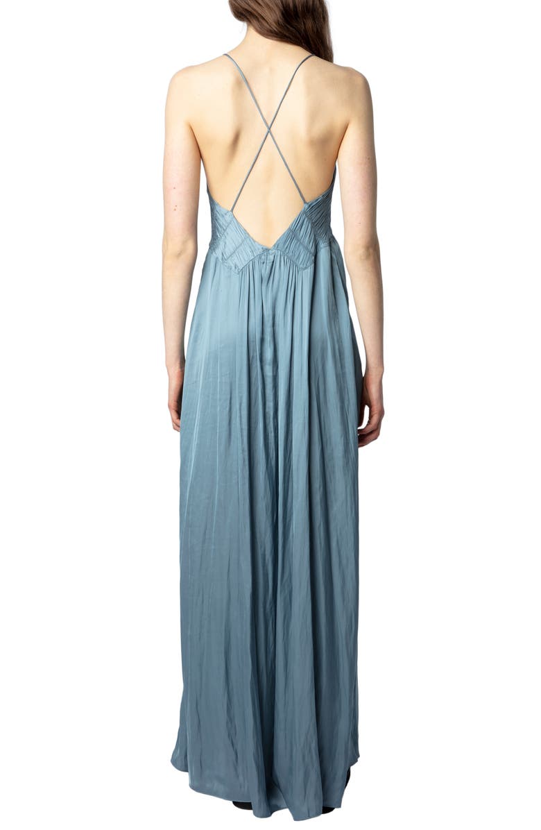 Zadig & Voltaire Rayonne Satin Maxi Slipdress, Alternate, color, 