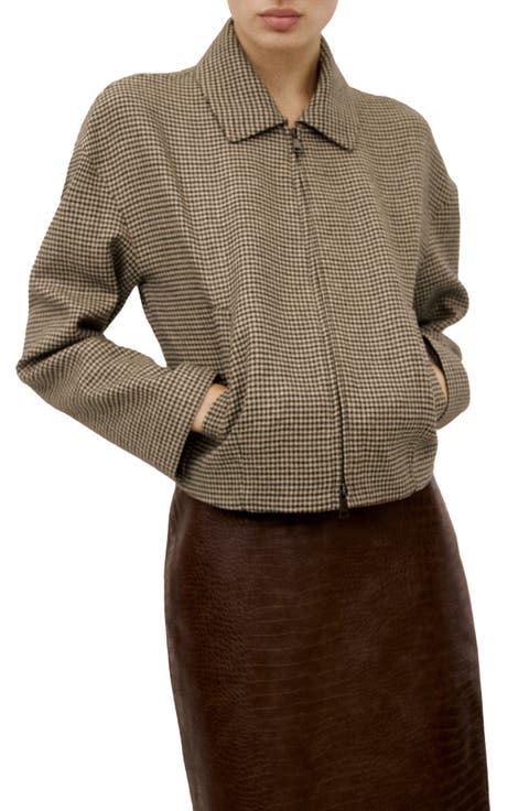Gina Houndstooth Microcheck Jacket