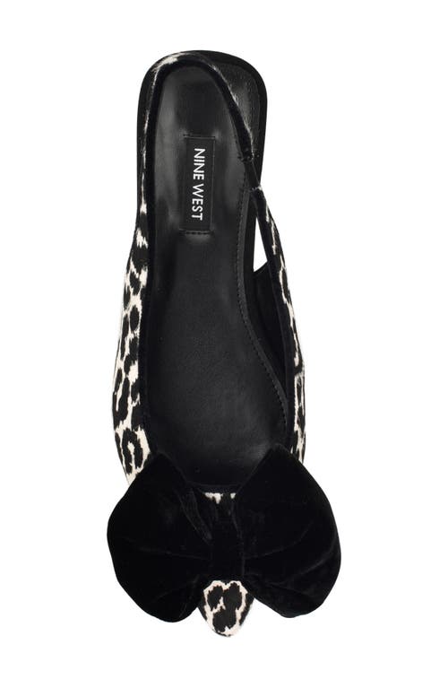 Nine West Junnie Genuine Calf Hair Pointed Toe Flat In Black