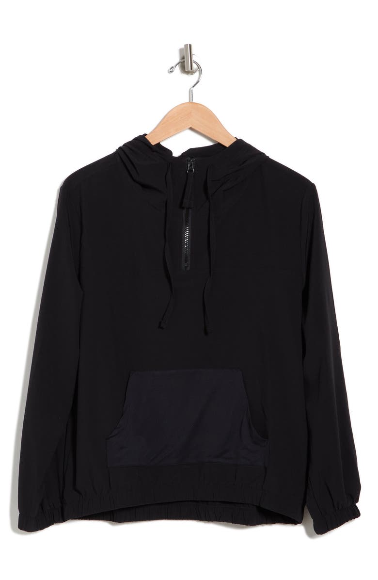 Z by Zella Take a Hike Discovery Quarter Zip Hooded Jacket, Alternate, color, 