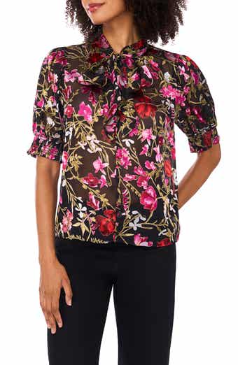 Ted Baker Floral Burnout Puff Sleeve Top