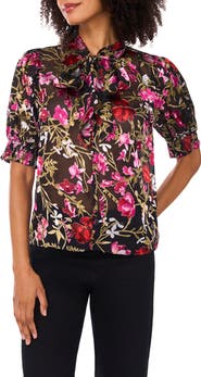 Ted Baker Floral Burnout Puff Sleeve Top