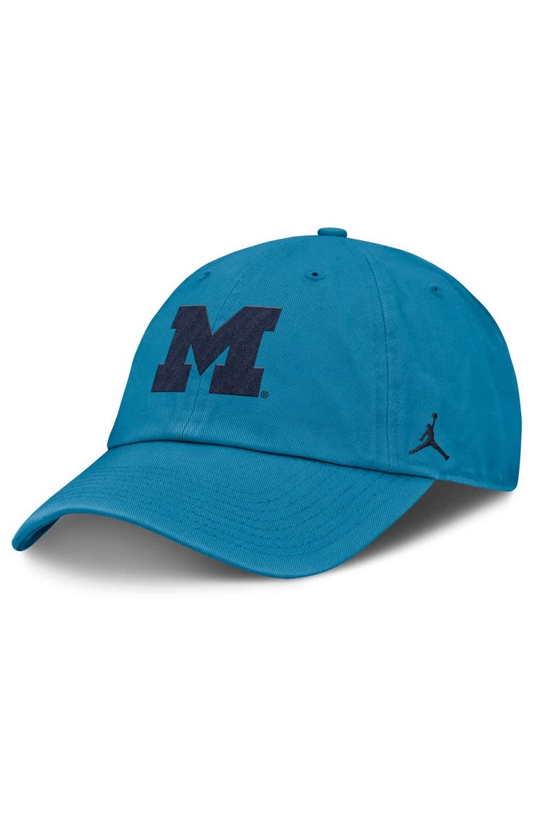 Jordan Brand Men's Jordan Brand Turquoise Michigan Wolverines Club Campus Adjustable Hat, Main, color, Turquoise