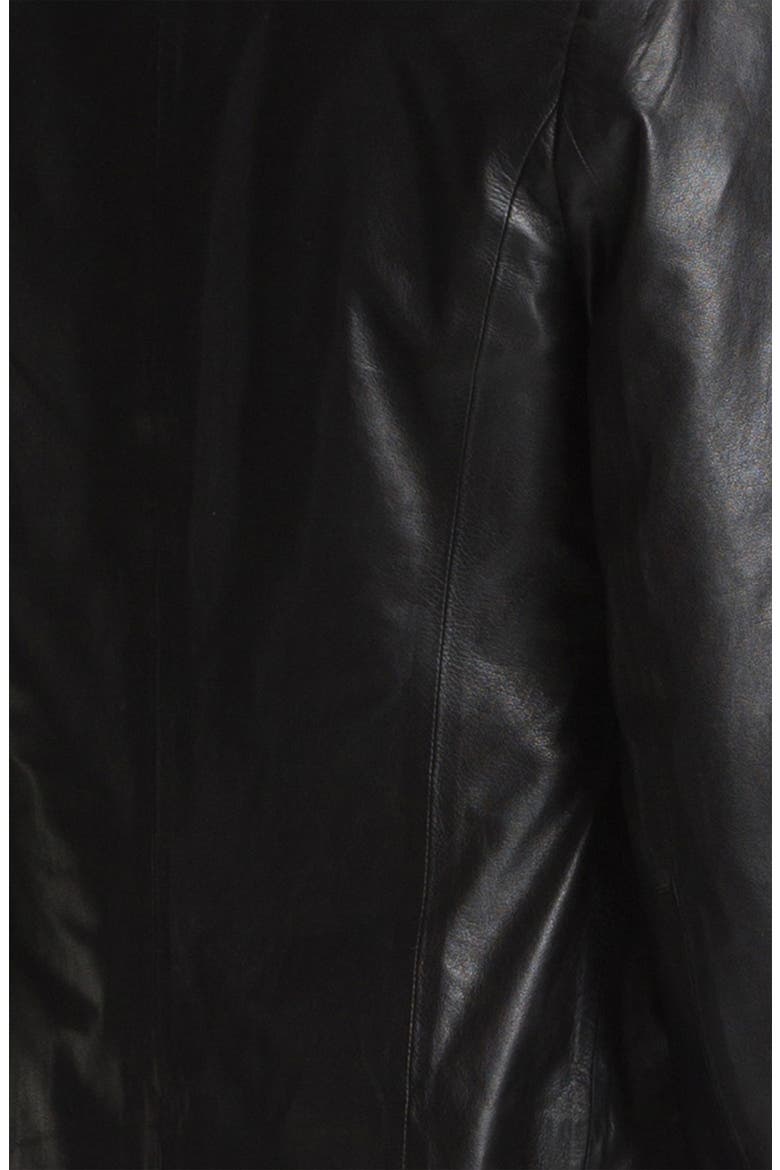 Leather Blazer, Alternate, color, BLACK