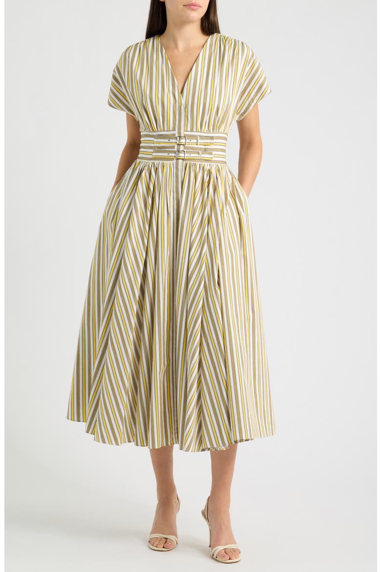 The Julianne Belted Maxi Dress, Main, color, BRIGHT WHITE/ULTRA WHITE