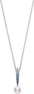 Mikimoto Ocean Sapphire & Pearl Pendant Necklace