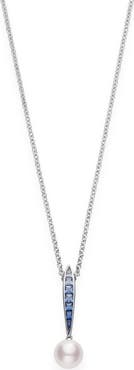 Mikimoto Ocean Sapphire & Pearl Pendant Necklace