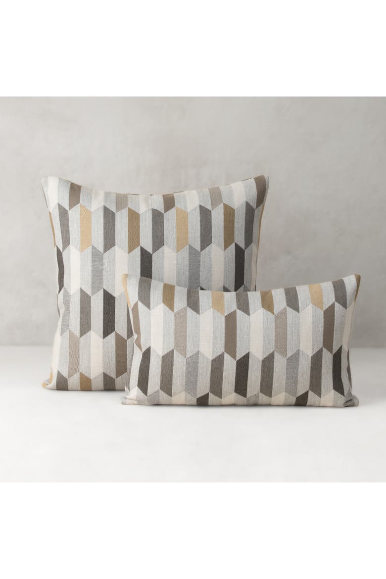 Chiseled Camel Jacquard Indoor & Outdoor Woven Accent Pillow, Alternate, color, Camel
