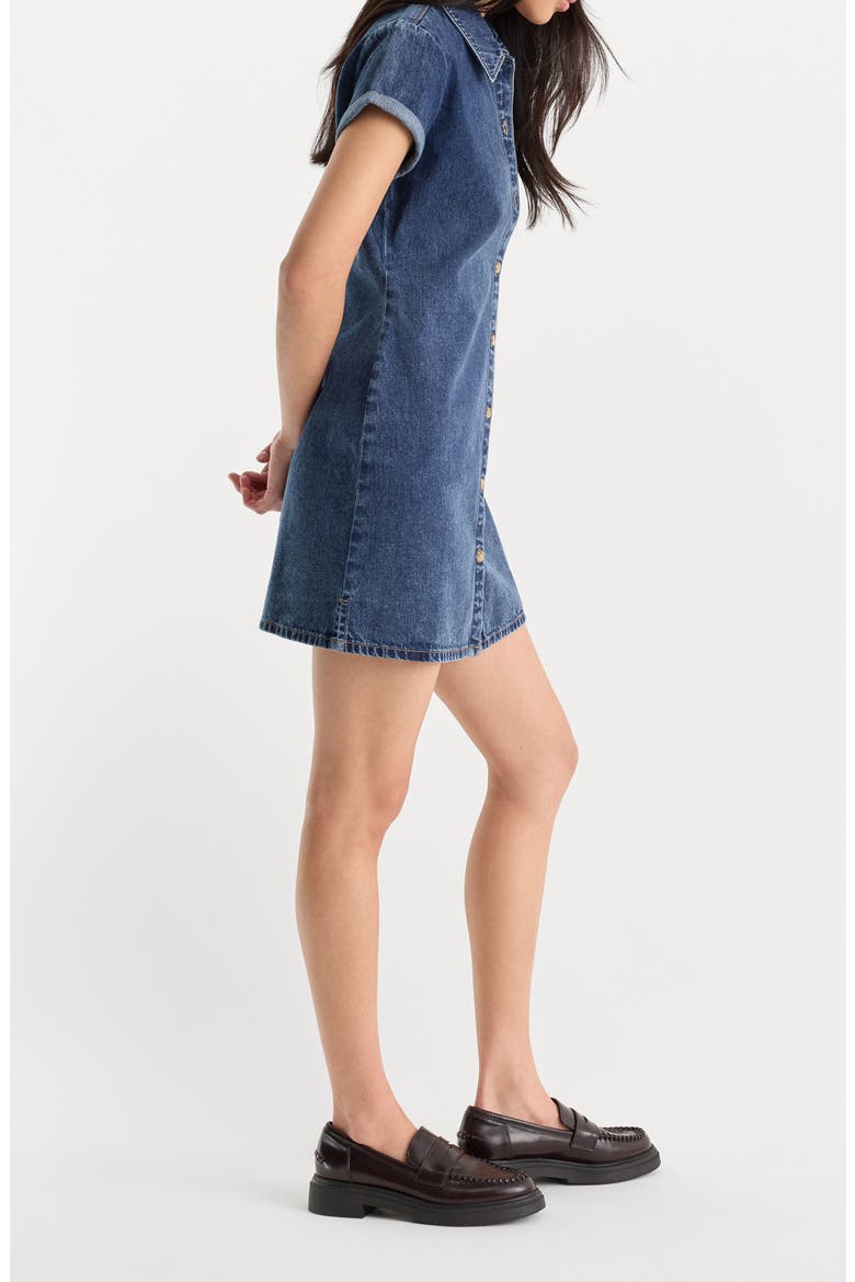 The Denim Polo Minidress, Alternate, color, ALCOVE