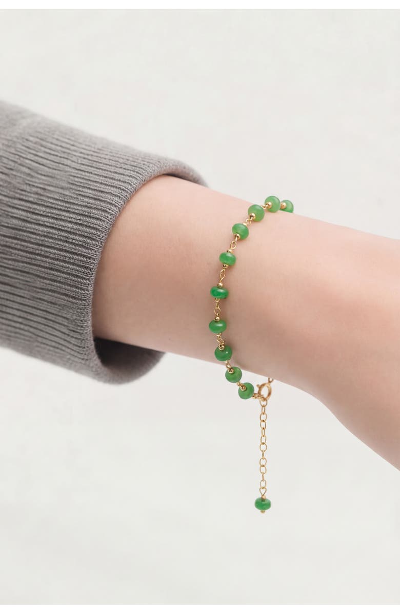 seree Jillian Jade Beaded Bracelet, Alternate, color, Green
