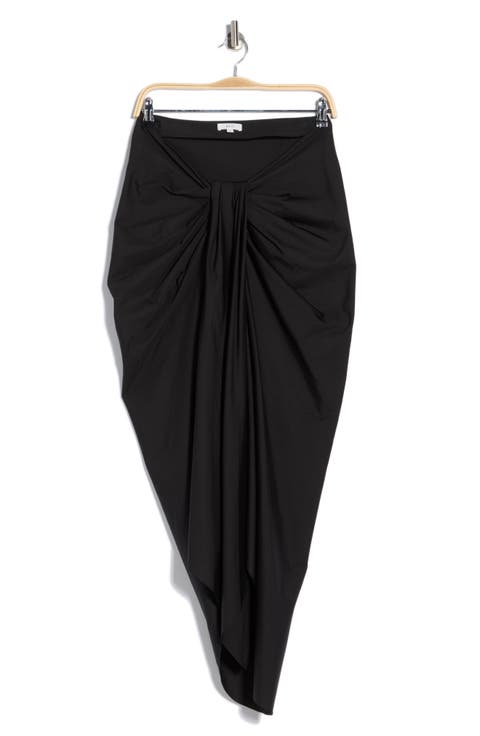 Rhodes Cotton Pleated Waist Asymmetric Skirt