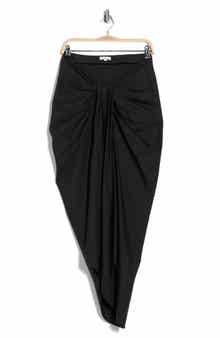 A.L.C. Rhodes Cotton Pleated Waist Asymmetric Skirt