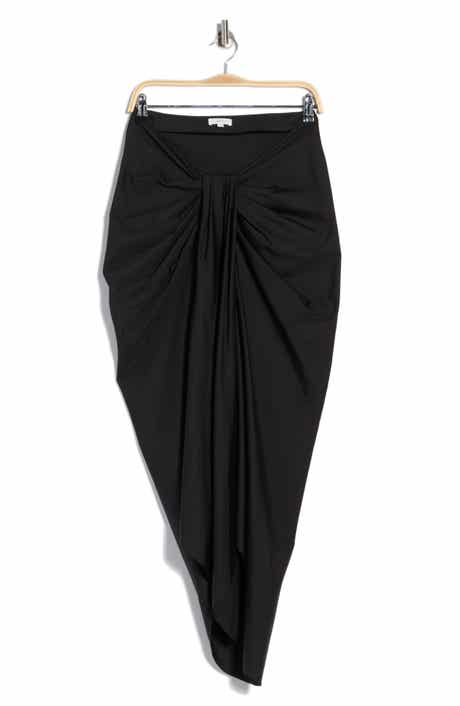 A.L.C. Rhodes Cotton Pleated Waist Asymmetric Skirt