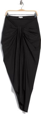 A.L.C. Rhodes Cotton Pleated Waist Asymmetric Skirt