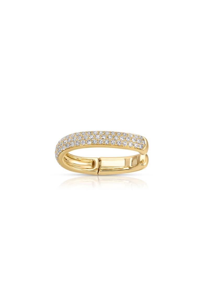 Triple Row Diamond Single Ear Cuff, Main, color, 14K YELLOW GOLD