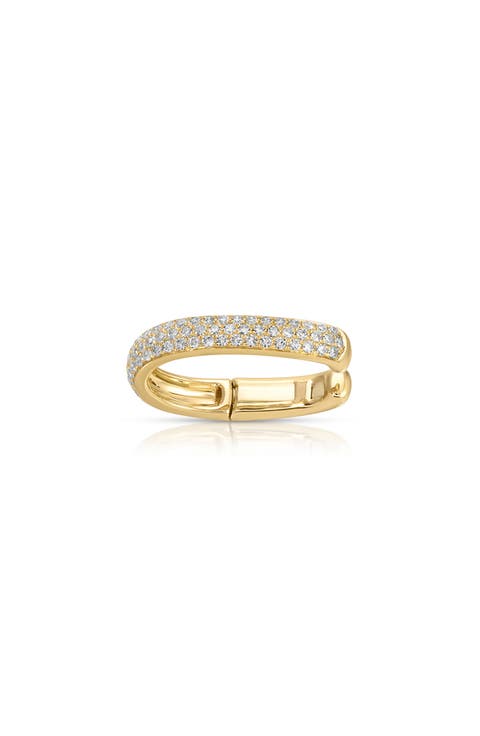 Triple Row Diamond Single Ear Cuff