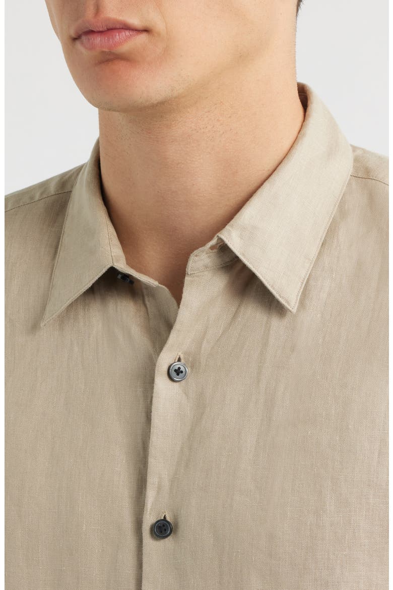 Irving Relaxed Fit Linen Button-Up Shirt, Alternate, color, HAZELWOOD