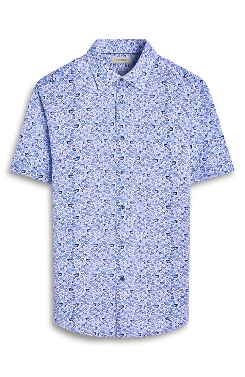 Bugatchi Miles Ooohcotton® Short Sleeve Button-up Shirt In Classic Blue