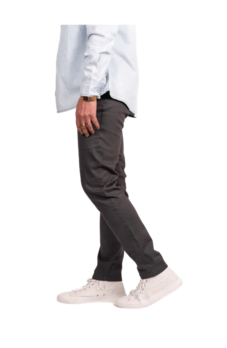 Dapper Boi Slim Dark Grey Chino Pants, Alternate, color, Dark Grey