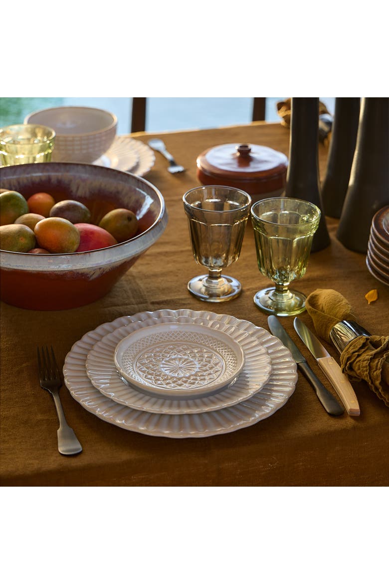Cristal Set/6 appetizer plates, Alternate, color, White