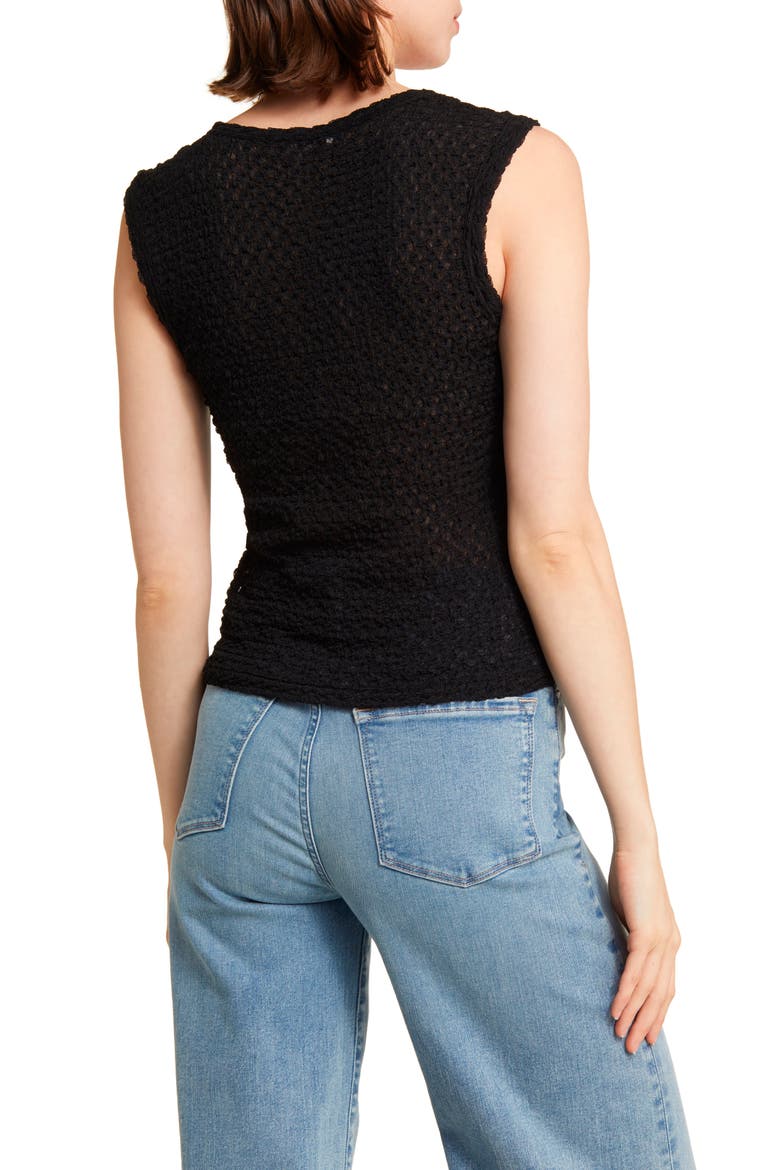 Sleeveless Mesh Top, Alternate, color, NOIR