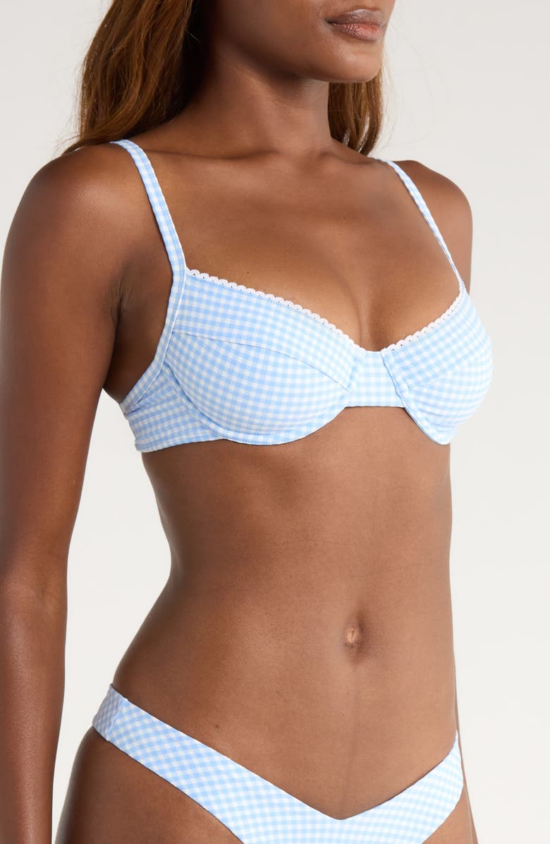 Kulani Kinis Decorative Underwire Bikini Top, Alternate, color, Skinny Dip